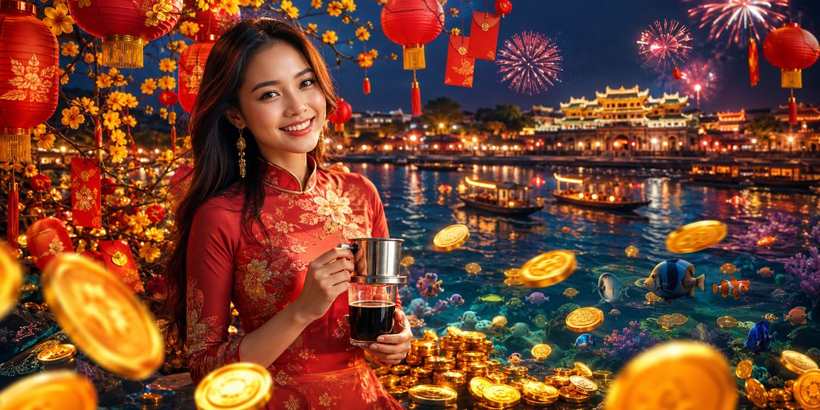 Không khí lễ hội Huế với phong bì đỏ may mắn gợi lên văn hóa xem bóng đá và cá cược truyền thống